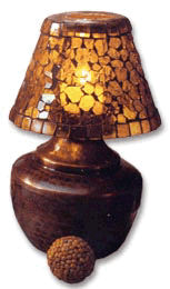Copper Stained Glass Lamp